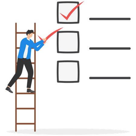 Checklist for completed tasks  Illustration