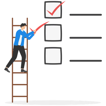 Checklist for completed tasks  Illustration