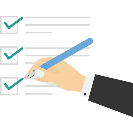 Checklist for completed tasks  Illustration