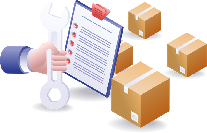 Checklist for goods delivery analysis  Illustration