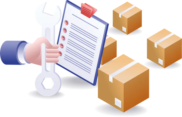 Checklist for goods delivery analysis  Illustration