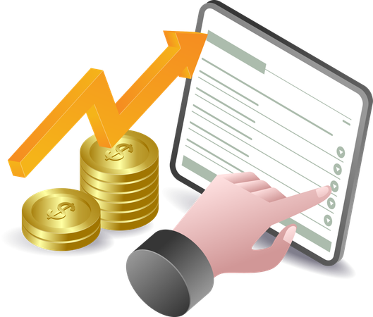 Checklist of business financial reports  Illustration