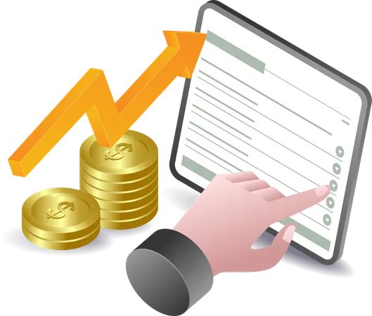 Checklist of business financial reports  Illustration