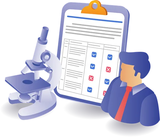 Checklist of laboratory experiment results  Illustration