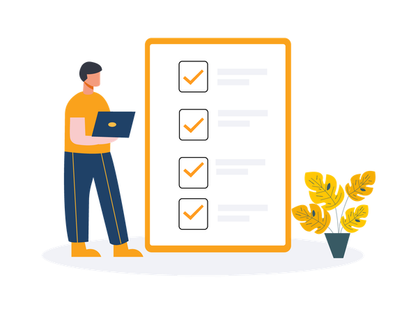 Checkliste für Unternehmen  Illustration