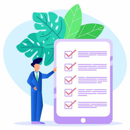 Checkliste für Unternehmen  Illustration