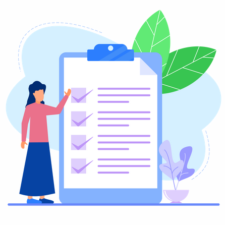 Checkliste für Unternehmen  Illustration