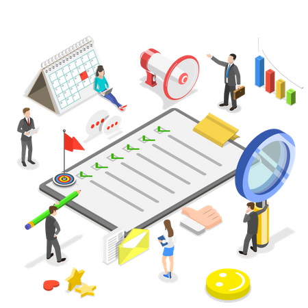 Checkliste für Unternehmen  Illustration
