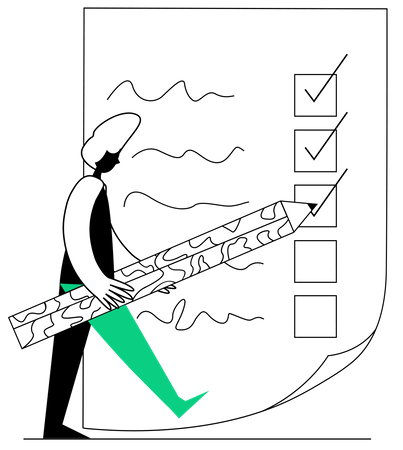 Checkliste für Unternehmen  Illustration