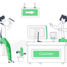 illustrations for checkout counter