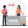checkout counter illustrations free