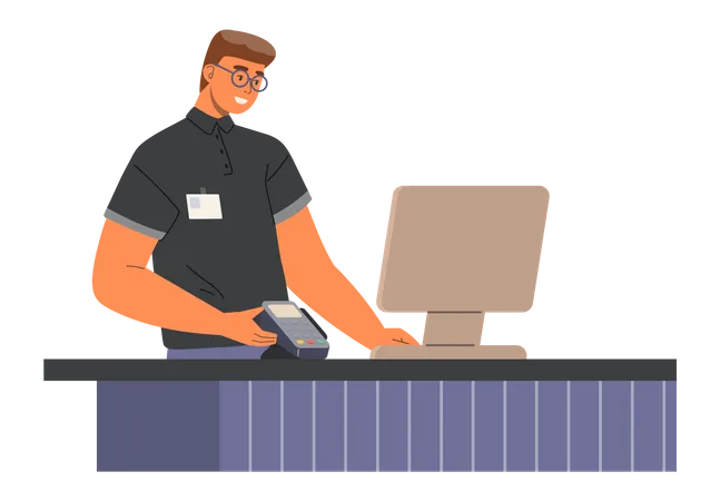 Checkout counter  Illustration