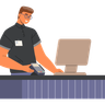 illustration for checkout counter