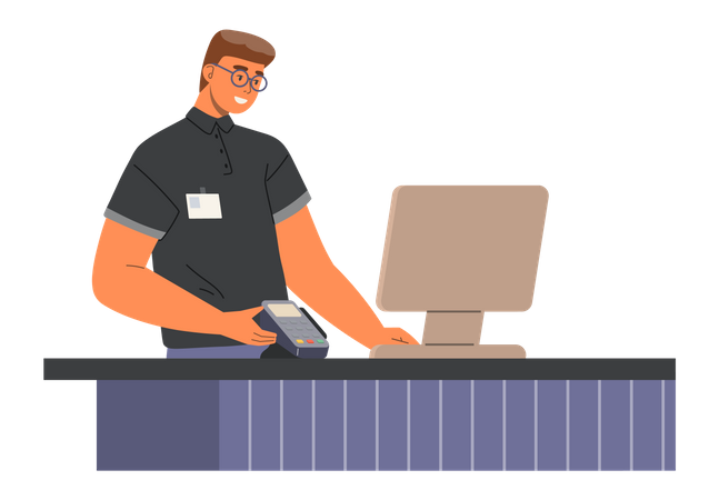 Checkout counter  Illustration