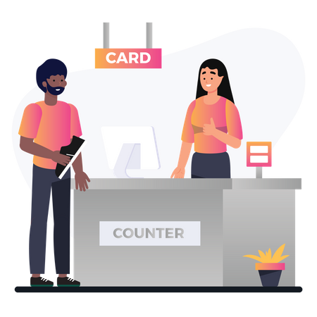 Checkout Counter  Illustration