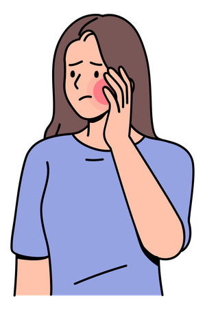 Cheek pain  Illustration