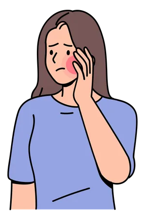 Cheek pain  Illustration