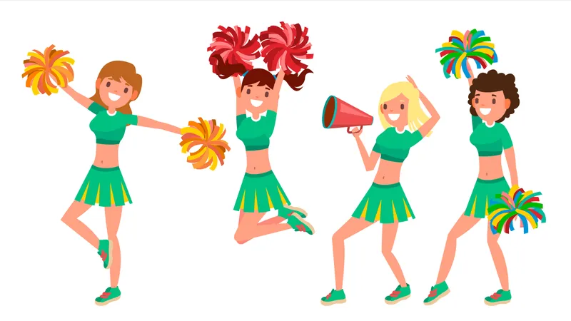 Cheer-leading Team Illustration