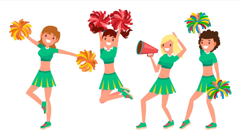 Cheer-leading Team  Illustration