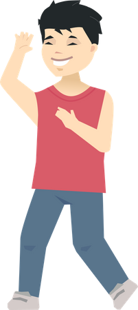 Cheerful boy  Illustration