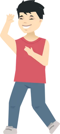 Cheerful boy  Illustration