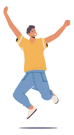 Cheerful Boy  Illustration