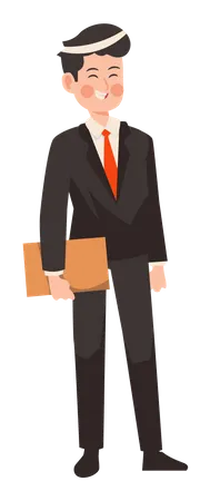 Cheerful businessman  Illustration