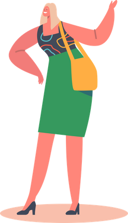 Cheerful businesswoman Illustration
