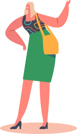 Cheerful businesswoman Illustration