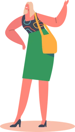 Cheerful businesswoman  Illustration