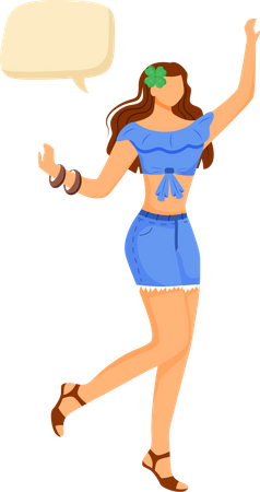 Cheerful girl Illustration