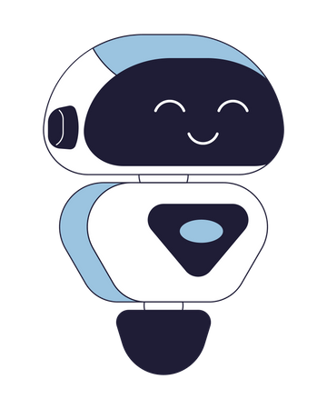 Cheerful robot  Illustration
