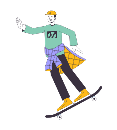 Cheerful skater  Illustration