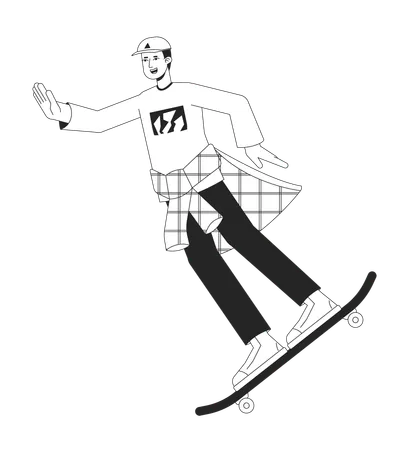 Cheerful skater  Illustration