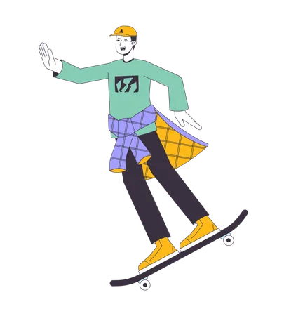 Cheerful skater  Illustration