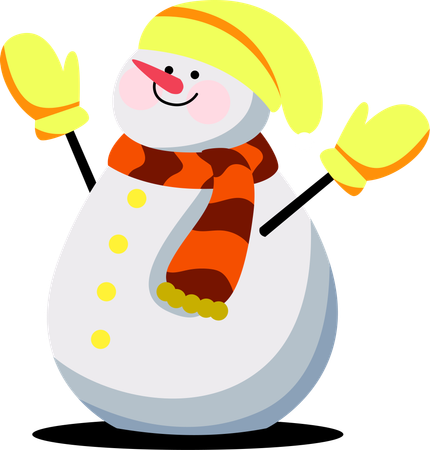 Cheerful Snow Buddy  Illustration
