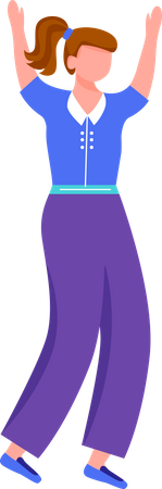 Cheerful young woman  Illustration