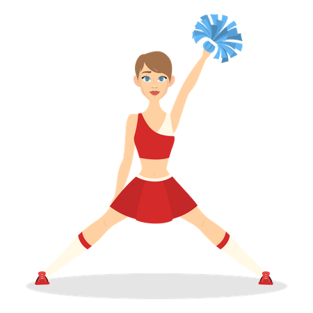 Cheerleader Dancing  Illustration