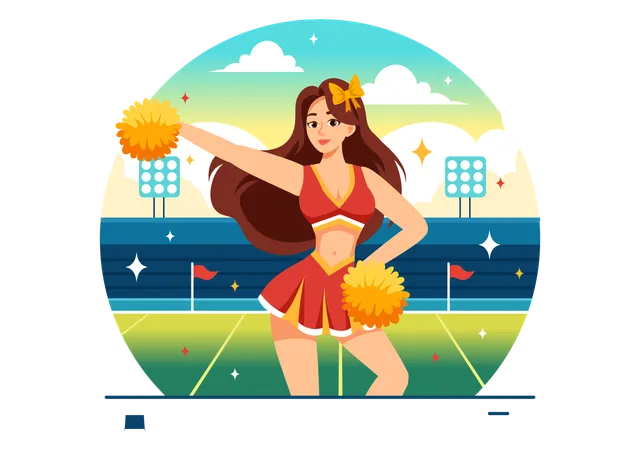 Cheerleader Girl  Illustration