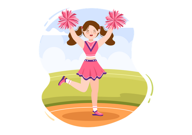 Cheerleader Girl  Illustration