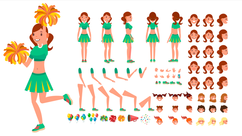 Cheerleader-Mädchen  Illustration