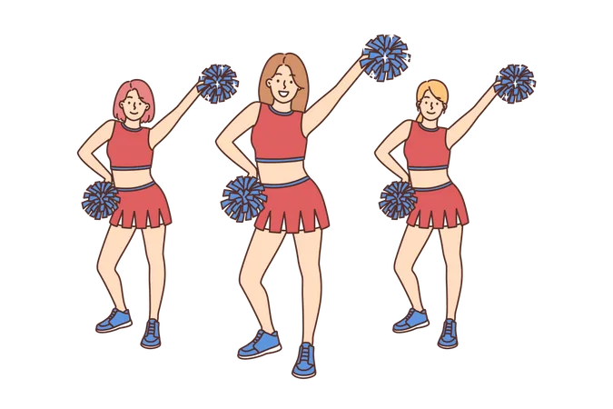 Cheerleader tanzen  Illustration