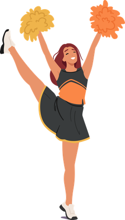 Cheerleader With Infectious Energy  Illustration