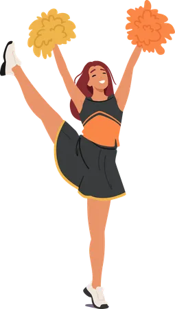 Cheerleader With Infectious Energy  Illustration