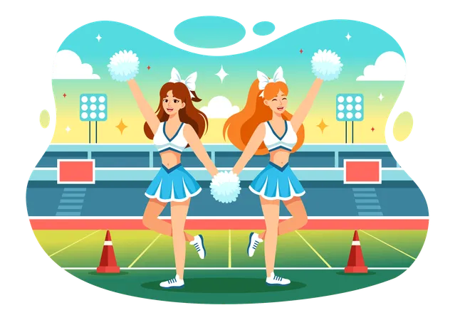 Cheerleading Competition  Illustration