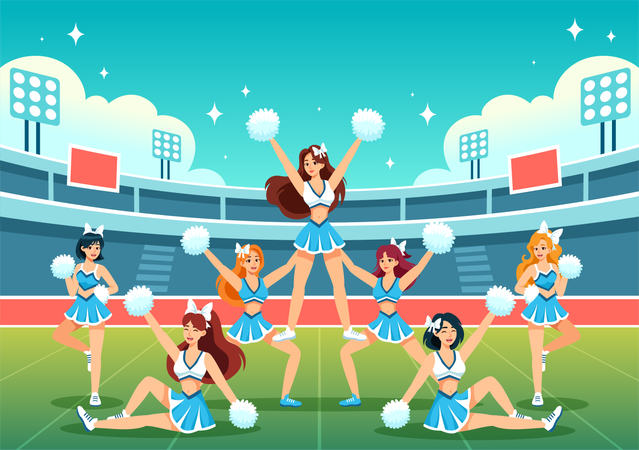 Cheerleading Squad  Illustration