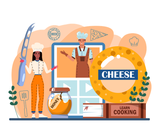 Cheese maker online service  イラスト
