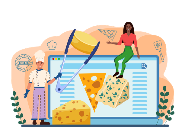 Cheese maker online service  Illustration