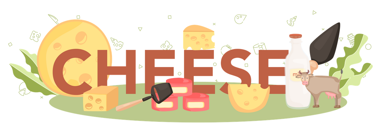 Cheese production Illustration