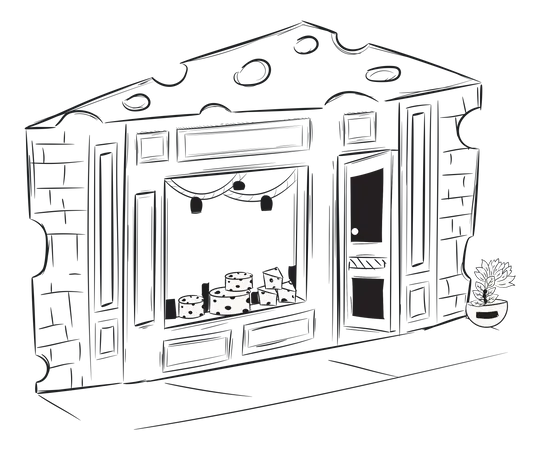 Cheese Shop  Illustration